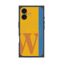 プレミアムスクエアケース with MagSafe［ オリジナル - initial color line - W orange ］