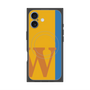 プレミアムスクエアケース with MagSafe［ オリジナル - initial color line - W orange ］