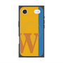 プレミアムスクエアケース with MagSafe［ オリジナル - initial color line - W orange ］
