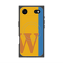 プレミアムスクエアケース with MagSafe［ オリジナル - initial color line - W orange ］