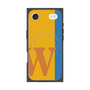 プレミアムスクエアケース with MagSafe［ オリジナル - initial color line - W orange ］