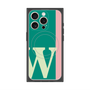 プレミアムスクエアケース with MagSafe［ オリジナル - initial color line - W green ］