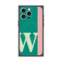 プレミアムスクエアケース with MagSafe［ オリジナル - initial color line - W green ］