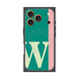 プレミアムスクエアケース with MagSafe［ オリジナル - initial color line - W green ］