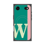 プレミアムスクエアケース with MagSafe［ オリジナル - initial color line - W green ］