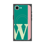 プレミアムスクエアケース with MagSafe［ オリジナル - initial color line - W green ］