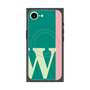 プレミアムスクエアケース with MagSafe［ オリジナル - initial color line - W green ］