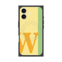 プレミアムスクエアケース with MagSafe［ オリジナル - initial color line - W yellow ］