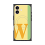 プレミアムスクエアケース with MagSafe［ オリジナル - initial color line - W yellow ］