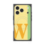 プレミアムスクエアケース with MagSafe［ オリジナル - initial color line - W yellow ］