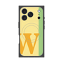 プレミアムスクエアケース with MagSafe［ オリジナル - initial color line - W yellow ］
