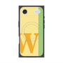 プレミアムスクエアケース with MagSafe［ オリジナル - initial color line - W yellow ］