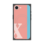 プレミアムスクエアケース with MagSafe［ オリジナル - initial color line - X pink ］