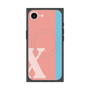 プレミアムスクエアケース with MagSafe［ オリジナル - initial color line - X pink ］