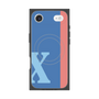 プレミアムスクエアケース with MagSafe［ オリジナル - initial color line - X blue ］