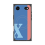 プレミアムスクエアケース with MagSafe［ オリジナル - initial color line - X blue ］