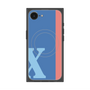 プレミアムスクエアケース with MagSafe［ オリジナル - initial color line - X blue ］