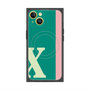 プレミアムスクエアケース with MagSafe［ オリジナル - initial color line - X green ］