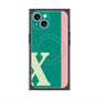 プレミアムスクエアケース with MagSafe［ オリジナル - initial color line - X green ］