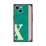 プレミアムスクエアケース with MagSafe［ オリジナル - initial color line - X green ］