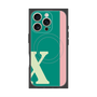 プレミアムスクエアケース with MagSafe［ オリジナル - initial color line - X green ］