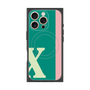 プレミアムスクエアケース with MagSafe［ オリジナル - initial color line - X green ］