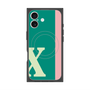 プレミアムスクエアケース with MagSafe［ オリジナル - initial color line - X green ］