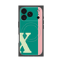 プレミアムスクエアケース with MagSafe［ オリジナル - initial color line - X green ］