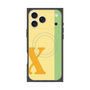 プレミアムスクエアケース with MagSafe［ オリジナル - initial color line - X yellow ］