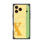 プレミアムスクエアケース with MagSafe［ オリジナル - initial color line - X yellow ］