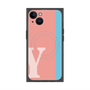 プレミアムスクエアケース with MagSafe［ オリジナル - initial color line - Y pink ］