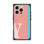プレミアムスクエアケース with MagSafe［ オリジナル - initial color line - Y pink ］