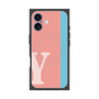プレミアムスクエアケース with MagSafe［ オリジナル - initial color line - Y pink ］