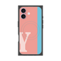 プレミアムスクエアケース with MagSafe［ オリジナル - initial color line - Y pink ］