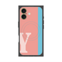 プレミアムスクエアケース with MagSafe［ オリジナル - initial color line - Y pink ］