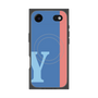 プレミアムスクエアケース with MagSafe［ オリジナル - initial color line - Y blue ］