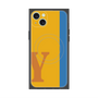プレミアムスクエアケース with MagSafe［ オリジナル - initial color line - Y orange ］