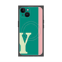 プレミアムスクエアケース with MagSafe［ オリジナル - initial color line - Y green ］