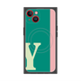 プレミアムスクエアケース with MagSafe［ オリジナル - initial color line - Y green ］