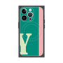 プレミアムスクエアケース with MagSafe［ オリジナル - initial color line - Y green ］