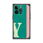 プレミアムスクエアケース with MagSafe［ オリジナル - initial color line - Y green ］