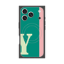 プレミアムスクエアケース with MagSafe［ オリジナル - initial color line - Y green ］