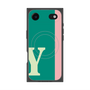 プレミアムスクエアケース with MagSafe［ オリジナル - initial color line - Y green ］