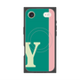 プレミアムスクエアケース with MagSafe［ オリジナル - initial color line - Y green ］