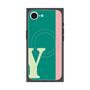 プレミアムスクエアケース with MagSafe［ オリジナル - initial color line - Y green ］