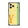 プレミアムスクエアケース with MagSafe［ オリジナル - initial color line - Y yellow ］