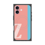 プレミアムスクエアケース with MagSafe［ オリジナル - initial color line - Z pink ］