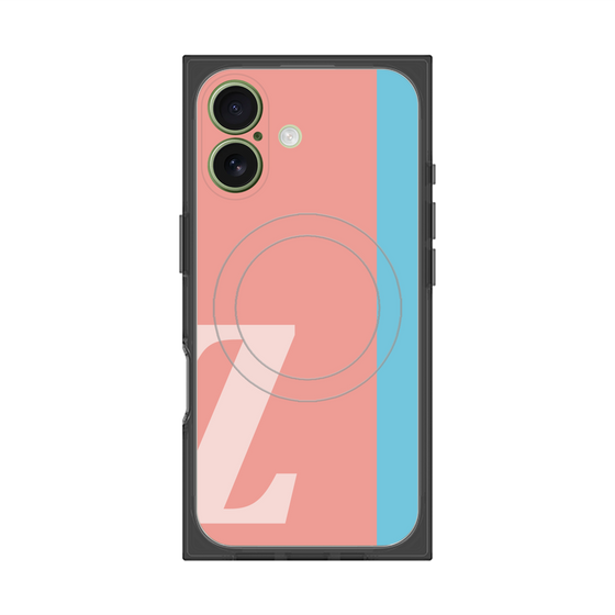 プレミアムスクエアケース with MagSafe［ オリジナル - initial color line - Z pink ］