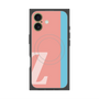 プレミアムスクエアケース with MagSafe［ オリジナル - initial color line - Z pink ］