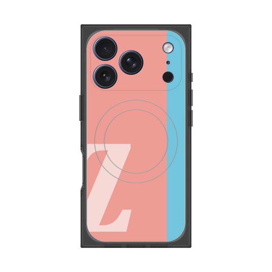 プレミアムスクエアケース with MagSafe［ オリジナル - initial color line - Z pink ］